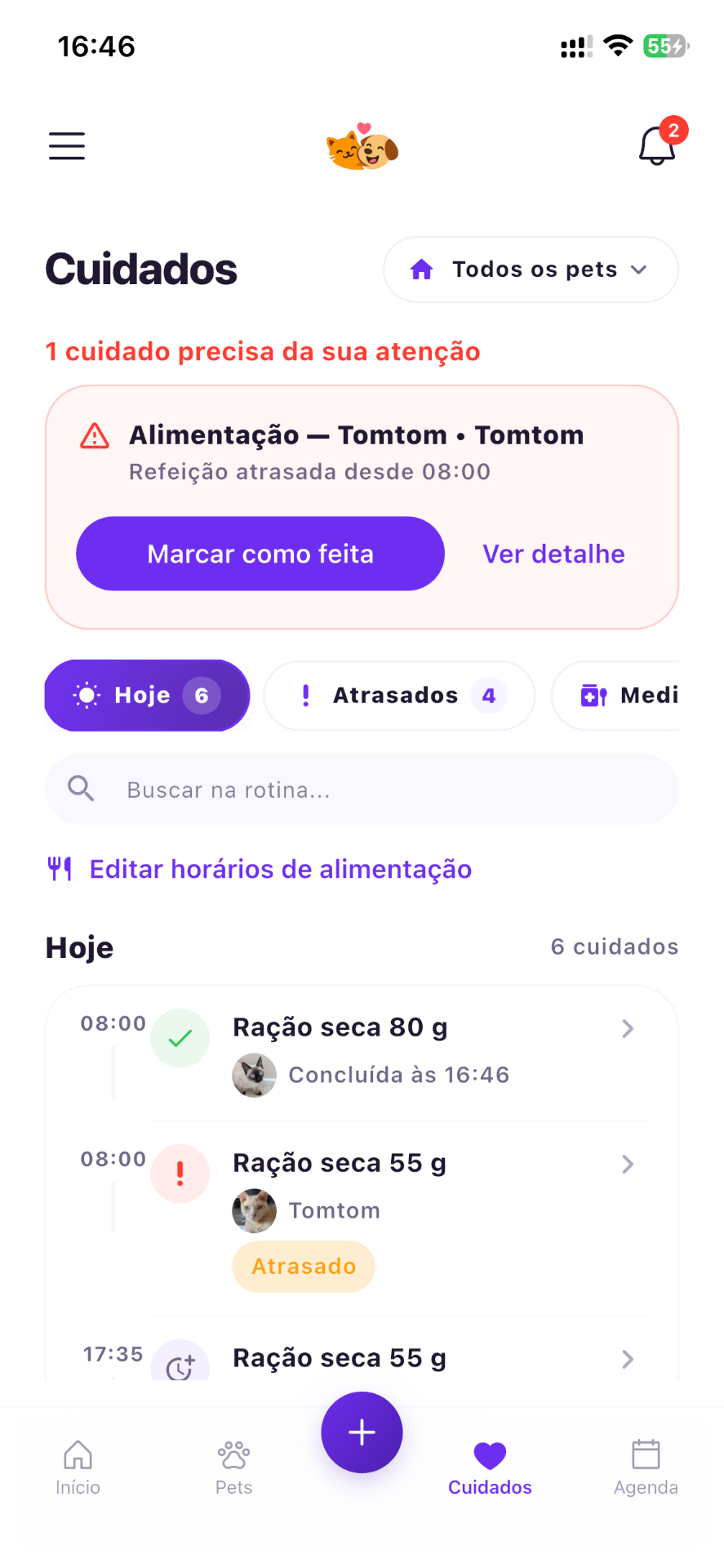 Tela do app Mimo — Acaba em 6 dias